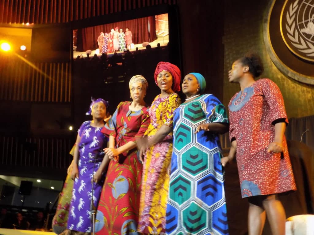 Nigerian artistes storm UN in protest