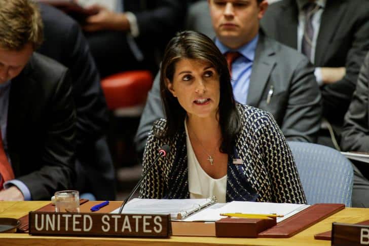 U.S. envoy to U.N. says Syria used chemical weapons 50 times