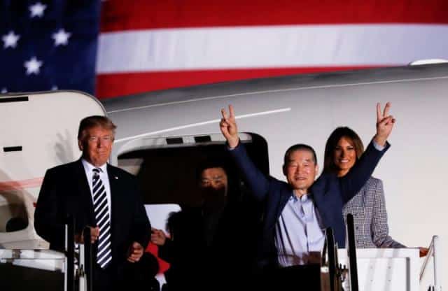 [BREAKING] Trump welcomes U.S. prisoners released by North Korea, thanks Kim