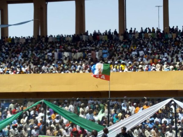Explosion Of Joy Rocks Katsina As Buhari Rolls Into Stadium