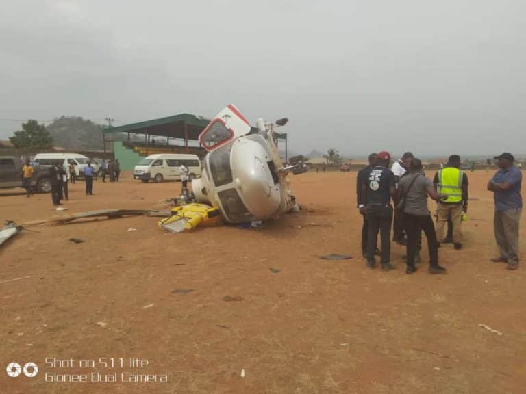 JUST IN: Helicopter Carrying Osinbajo Crash Lands In Kogi