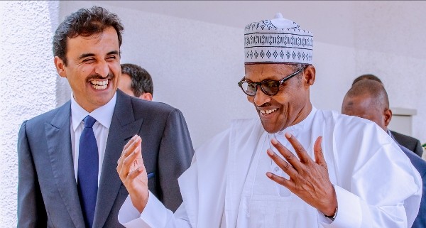 Emir Of Qatar Visits Buhari In Aso Rock All Suited Up