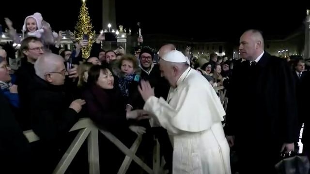 Disgruntled Pope Francis Pulls Himself Free From Woman’s Grasp