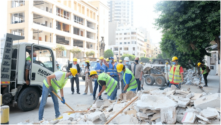 Lebanon: German envoy, ILO chief meet workers clearing explosion site