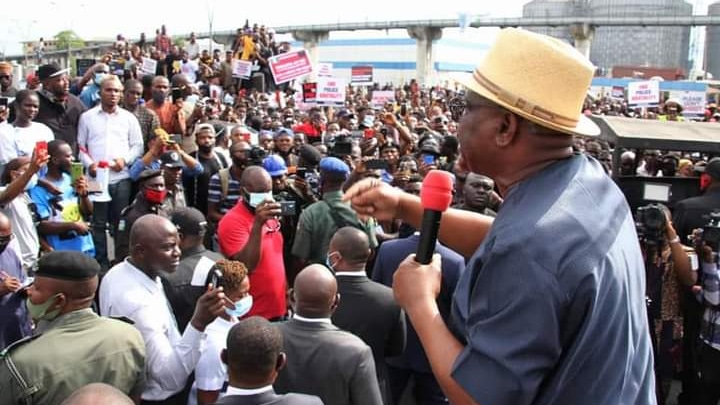 Gov. Wike calls for total reform of Nigeria Police at massive PH #EndSARS protest