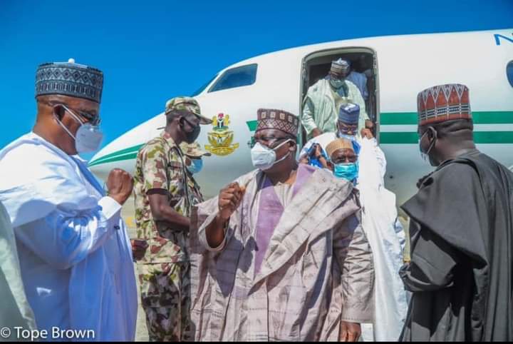 President Buhari’s delegation vows end to terrorism, visits Maiduguri, Zabarmari