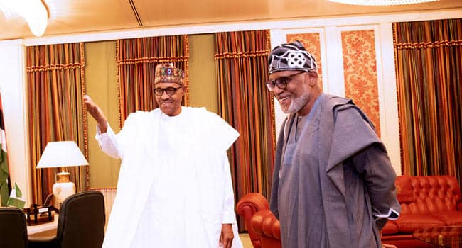 How Buhari Celebrated News Of S/Court Narrowly Upholding Akeredolu’s Reelection