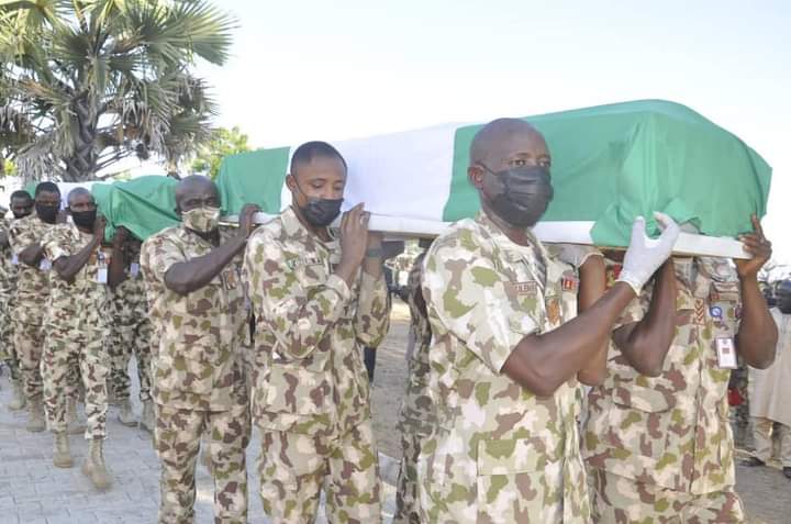 Buhari absent at funeral service for Christian General butchered by Islamists in Askira-Uba