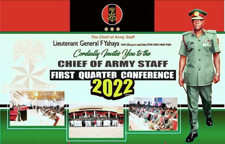 Nigeria To Evaluate All Ongoing Operations In Chief of Army Staff 1st Qtr. Conference 2022