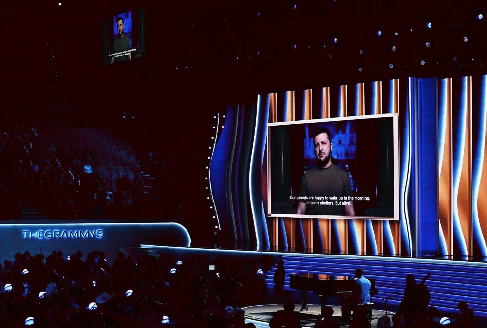 ‘Fill the silence with your music,’ Zelenskyy charges Grammys