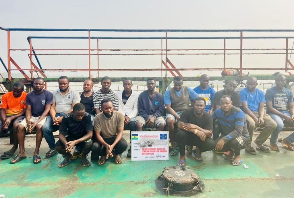 Tackling Economic Sabotage: 40 Suspects Arrested and 2 Vessels Seized by Police in Oil Theft Operation