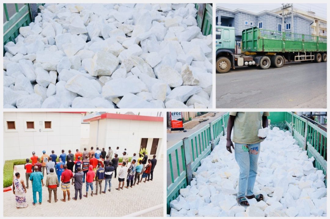 41 Suspects and 12 Trucks Are Arrested by the EFCC for Alleged Illegal Mining