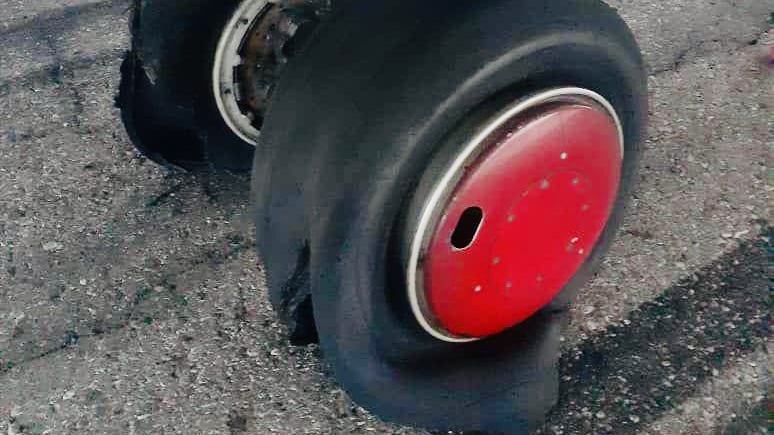Inferno on the Runway: Max Air Flight Grounded as Four Tyres Explode During Takeoff