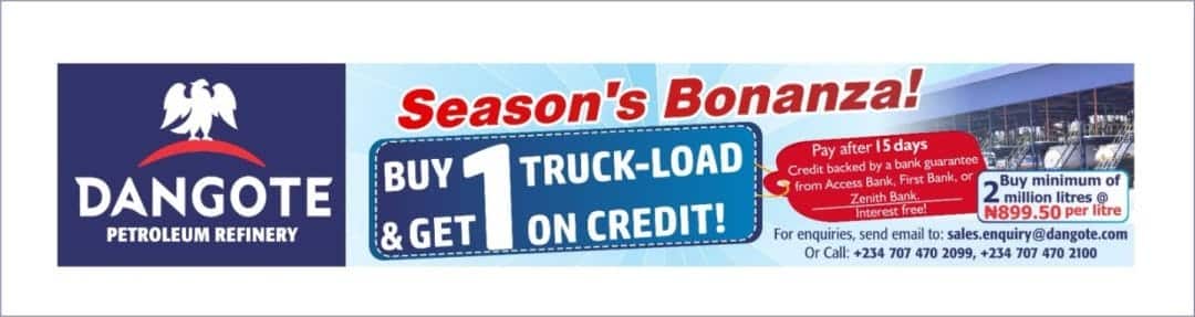 Holiday Relief: Dangote Slashes PMS Price to N899.50, Offers Bonus Litres on Credit!