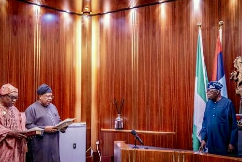 Tinubu Swears In Tegbe, Enikanolaiye as Cabinet Shake-Up Deepens